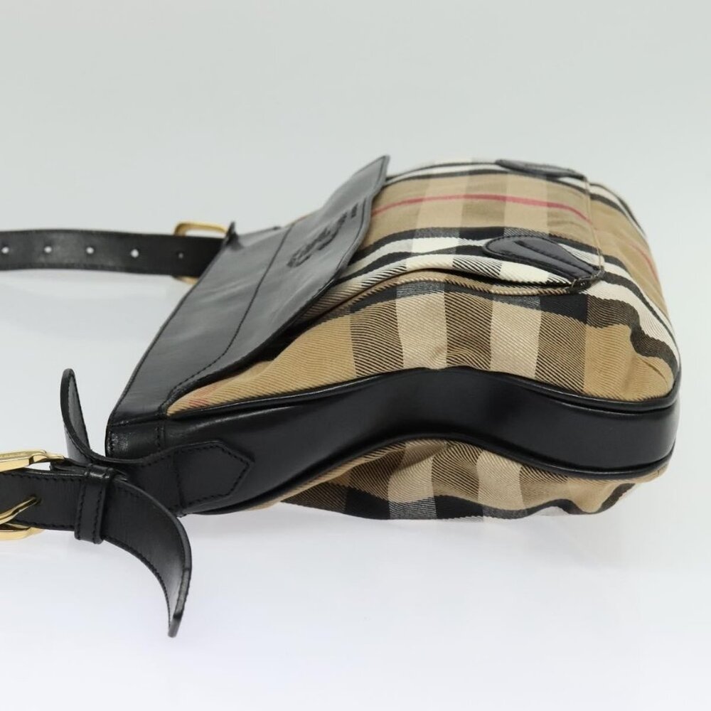 Authentic BURBERRY Nova Check Shoulder Bag Canvas Beige Gold - Picture 10 of 16